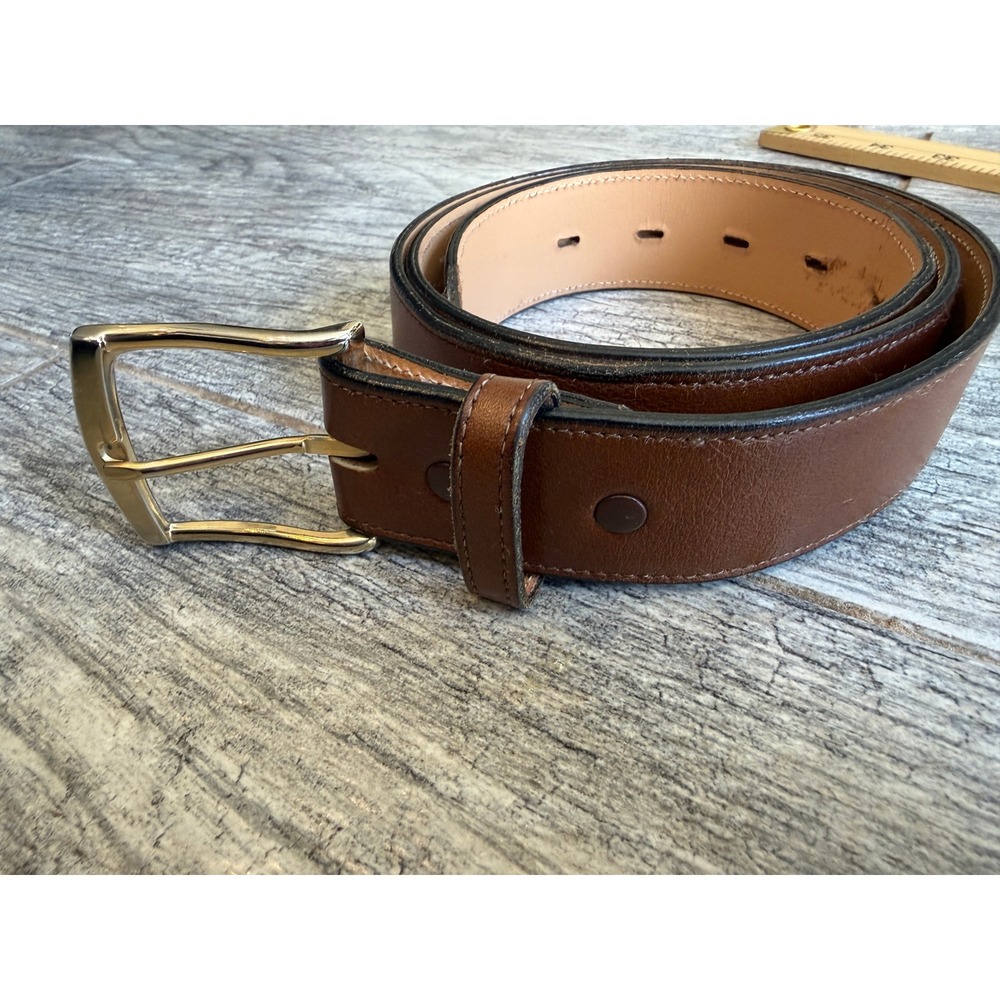 Tony Lama Leather Belt Mens 38 Brown Western 67504 Made in USA Rodeo Cowboy